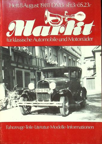 Oldtimer Markt 08/1981 Oldtimer Markt 08/1981